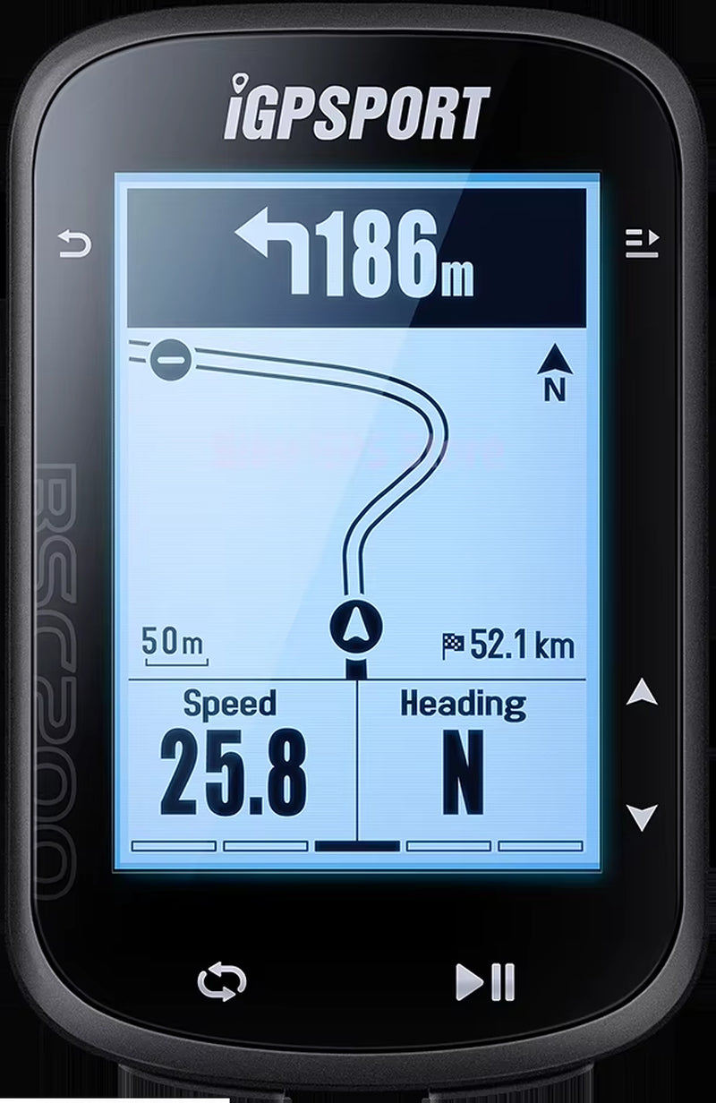 For BSC200 Electronic Waterproof GPS Bicycle Computer Barometric Altimeter 2.5 Inch Screen Rechargeable Battery ANT+