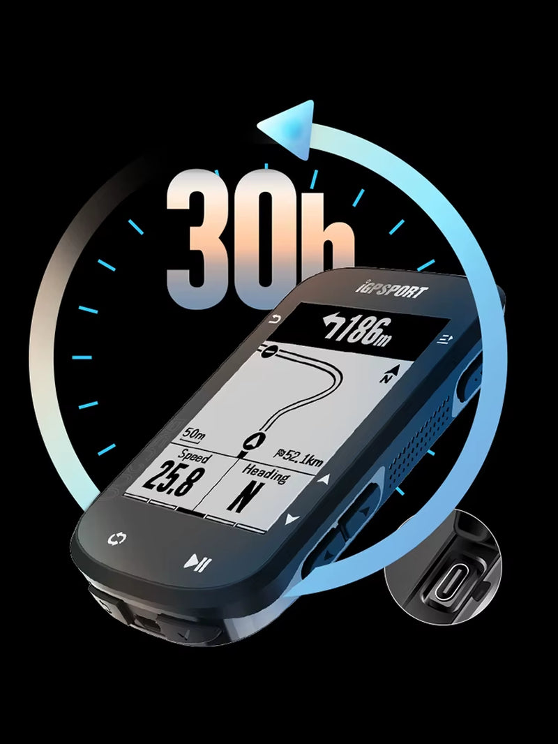 For BSC200 Electronic Waterproof GPS Bicycle Computer Barometric Altimeter 2.5 Inch Screen Rechargeable Battery ANT+