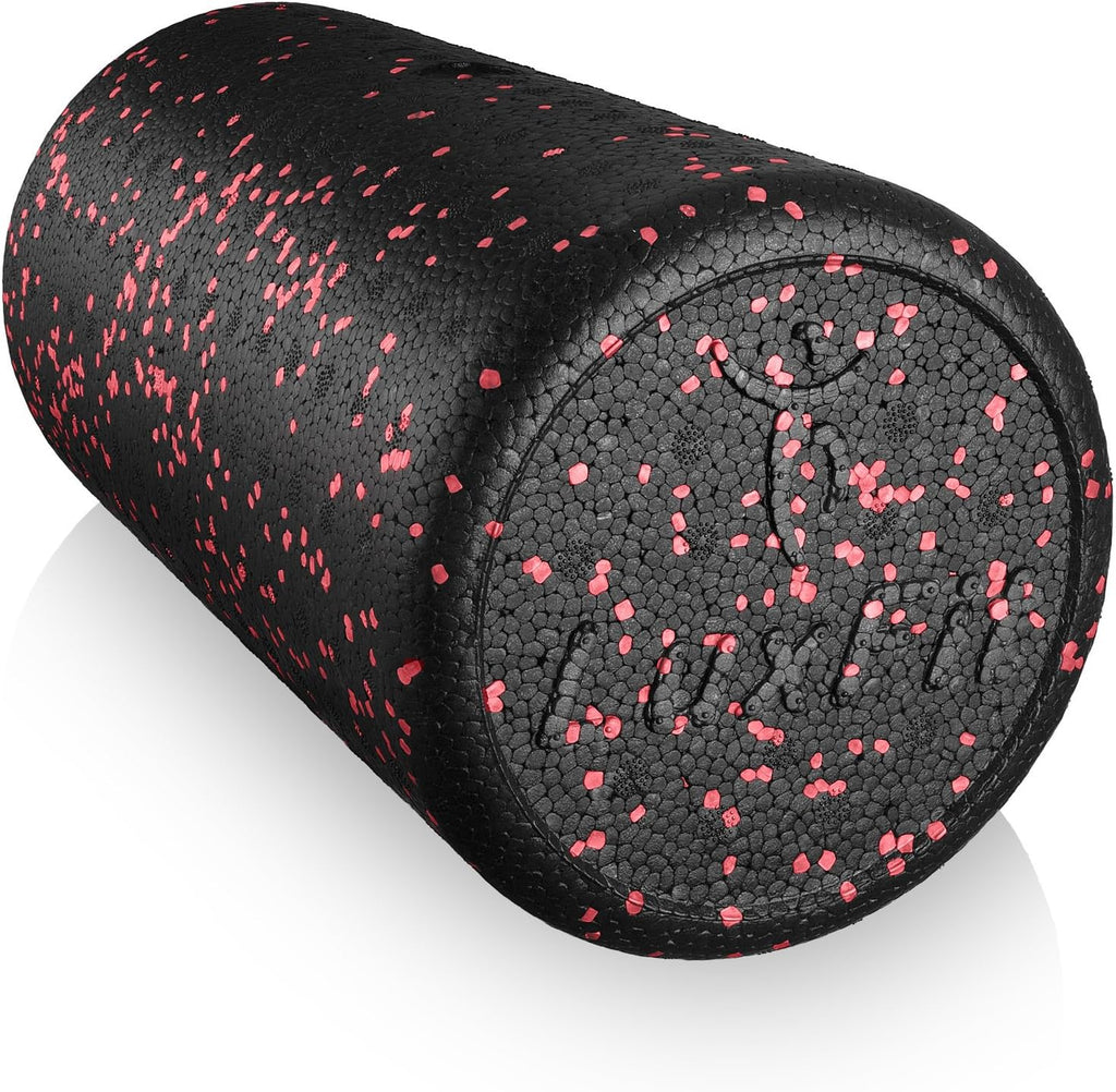 Foam Roller, Speckled Foam Rollers for Muscles '3 Year Warranty' High Density Foam Roller for Physical Therapy Exercise Deep Tissue Muscle Massage Myofacial Release Back Roller (Red, 18 Inch)