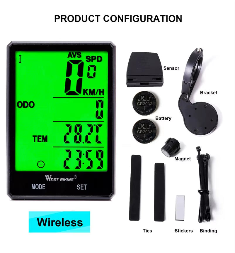GPS Cycling Wireless Digital Computer Bicycle Waterproof Wireless Exercise Speed Meter Bike Cycling Bicycle Computer