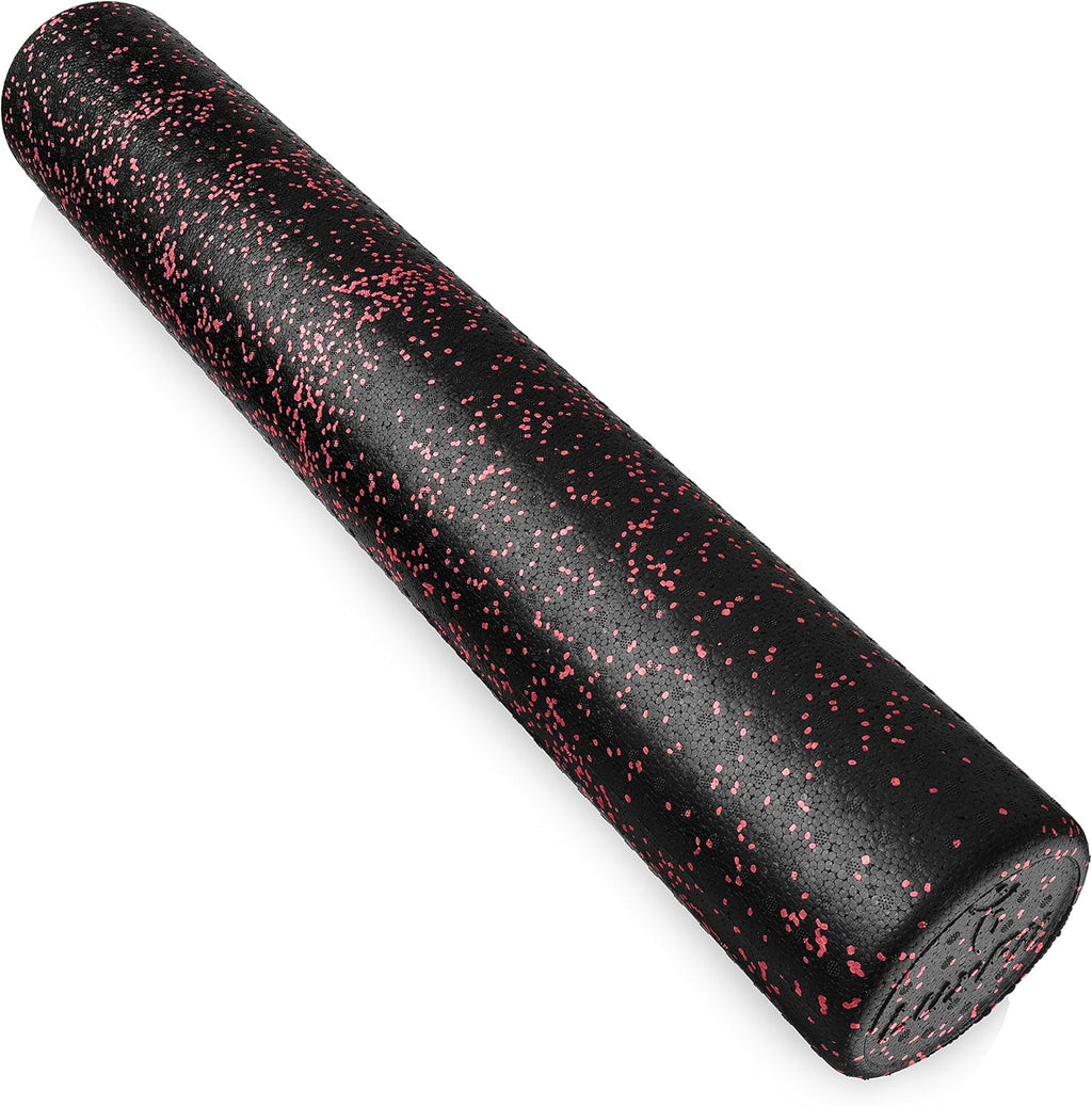Foam Roller, Speckled Foam Rollers for Muscles '3 Year Warranty' High Density Foam Roller for Physical Therapy Exercise Deep Tissue Muscle Massage Myofacial Release Back Roller (Red, 18 Inch)