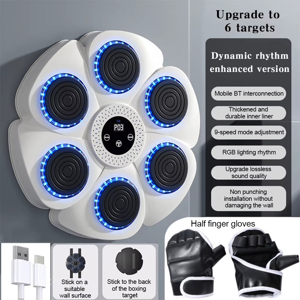 New Smart Music Boxing Machine Adult/Children Sports Fitness Boxing Trainer Home Exercise Response Training Boxing Wall Target
