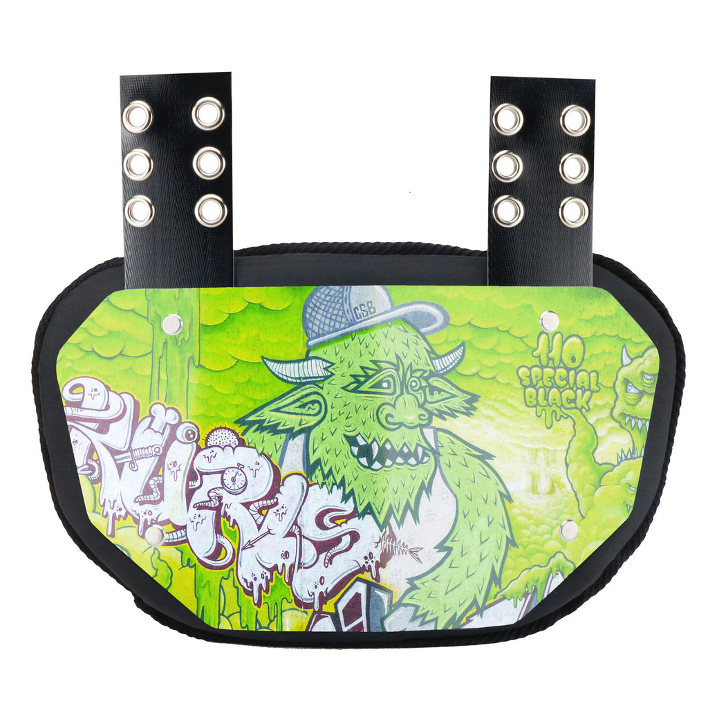 Custom Football Back Plate Rugby American Football Chrome Plating Shoulder Pads Rear Protector Lower Back Pads