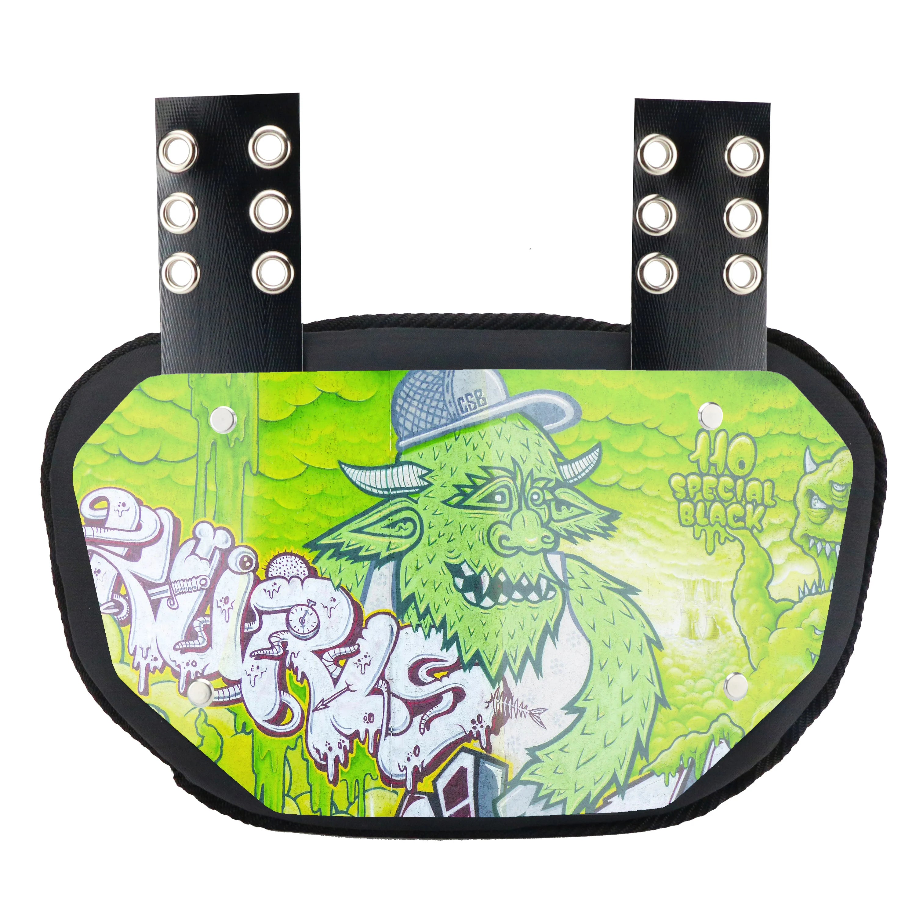 Custom Football Back Plate Rugby American Football Chrome Plating Shoulder Pads Rear Protector Lower Back Pads