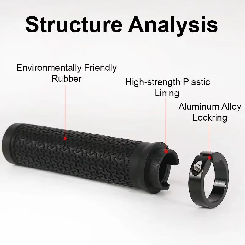 Bicycle Grips Integrated Rubber Anti-Slip Mtb Handlebar Cover Lock on Mountain Bike Handle Bar Cuffs BMX Cycling Parts