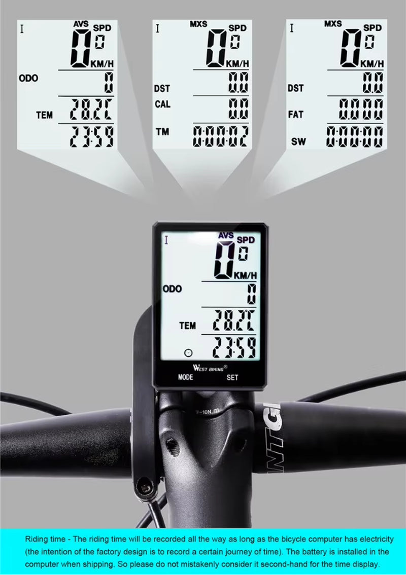 GPS Cycling Wireless Digital Computer Bicycle Waterproof Wireless Exercise Speed Meter Bike Cycling Bicycle Computer
